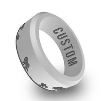 WildFire Lion Jungle Engraved Beveled Silicone Ring