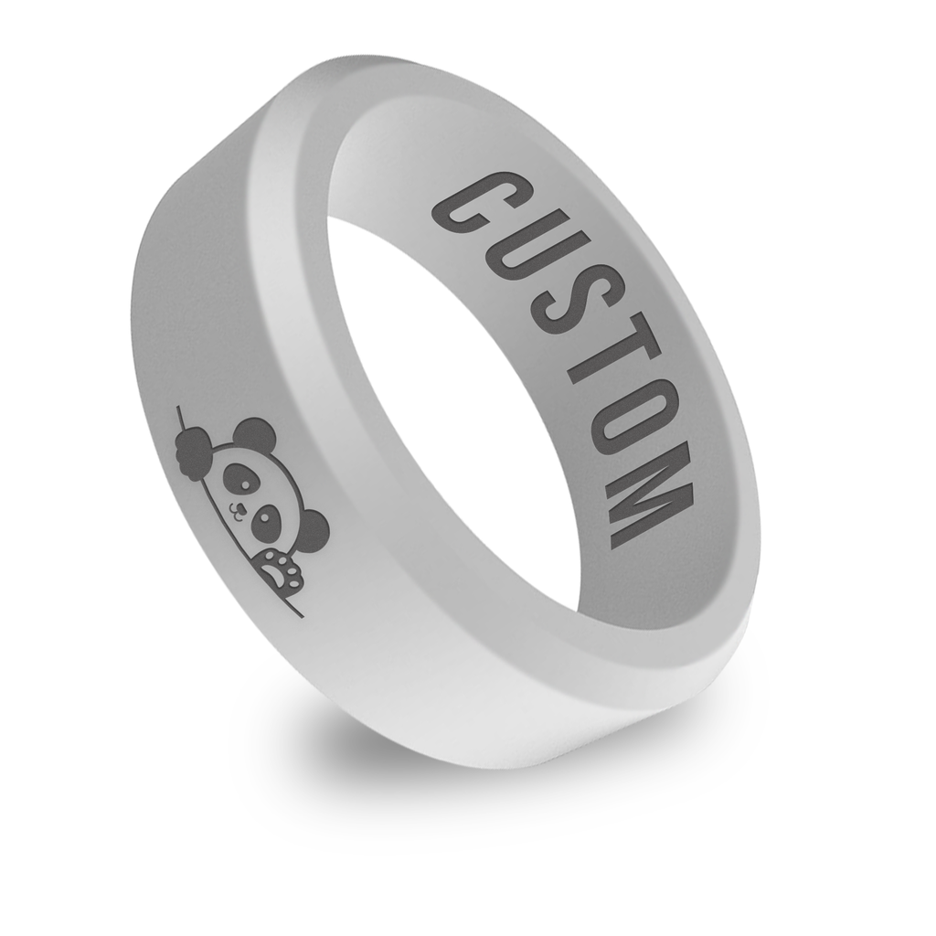 WildFire Cute Panda Animal Engraved Beveled Silicone Ring – Print Supremacy