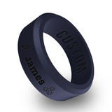 WildFire Tennis Engraved Beveled Silicone Ring