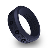 WildFire Gear Spinner Engraved Beveled Silicone Ring
