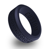 WildFire Celtic Lattice Engraved Beveled Silicone Ring
