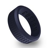 WildFire Railroad Engraved Beveled Silicone Ring