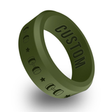 WildFire Powerlifting Engraved Beveled Silicone Ring