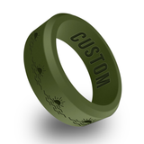WildFire Sunrise Engraved Beveled Silicone Ring