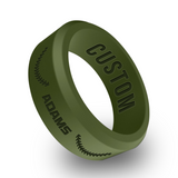WildFire Softball Engraved Beveled Silicone Ring