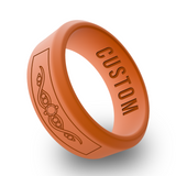 WildFire Diamond 3 Engraved Beveled Silicone Ring
