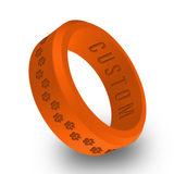 WildFire Pawprints Engraved Beveled Silicone Ring