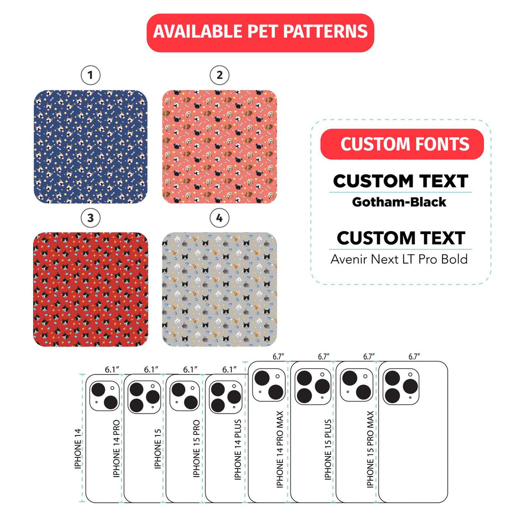 Personalized Pet Pattern Phone Case for iOS 14 & 15