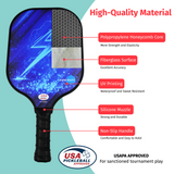Custom USAPA Pickleball Set w/ Bag, 2pcs Balls & Paddle, and Protection Edge Tape
