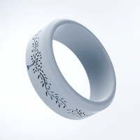 WildFire Tree of Life Engraved Beveled Silicone Ring
