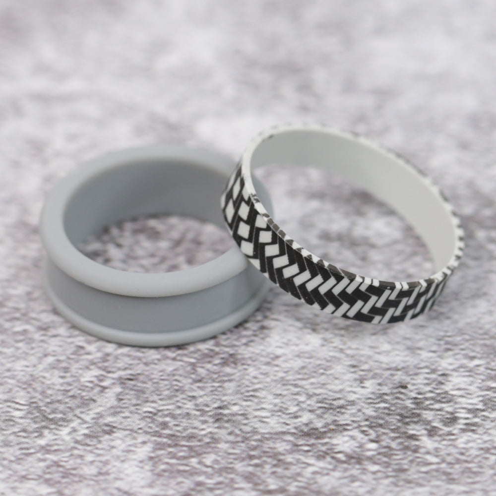 Wildfire Personalized Silicone Carbon Fiber Ring