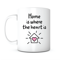 "Home Is Where the Heart Is" Mug