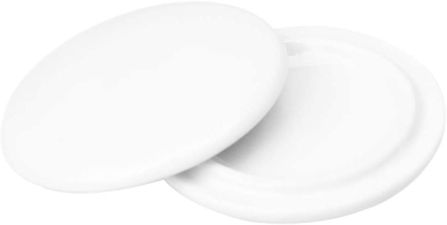 White Ceramic Mug Lid Cover (2 pieces)