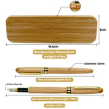 Bamboo Fountain Pen & Case (0.7mm Nib)