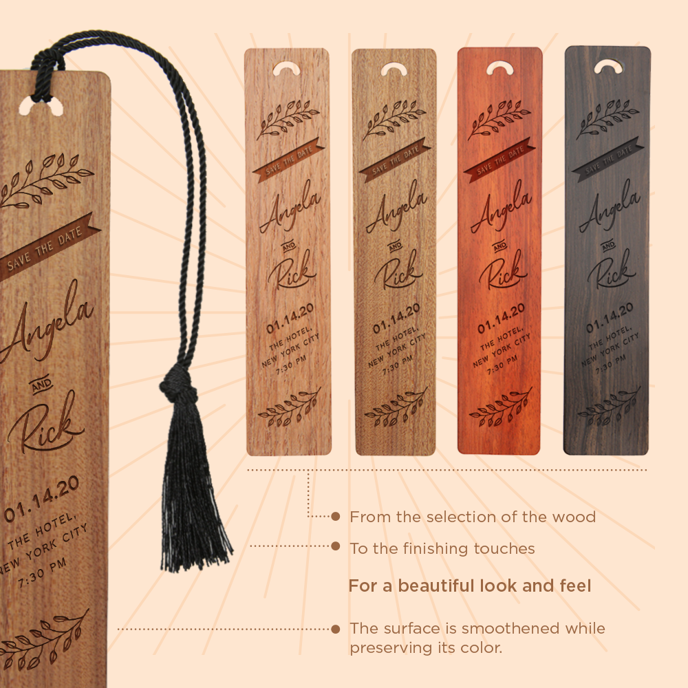 Personalized Wedding Bookmark (2 Designs)