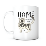 "Home Is Where My Cat Is" Mug