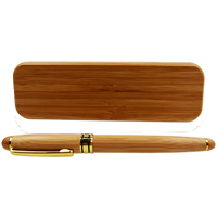 Bamboo Fountain Pen & Case (0.7mm Nib)