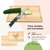 "Chicken Cuts" Cutting Board