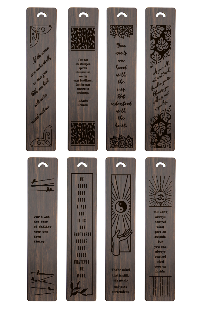 Laser Engraved Wood Bookmark Affirmation Descriptive Bookmarks for Off –  PrettyLittleLaser