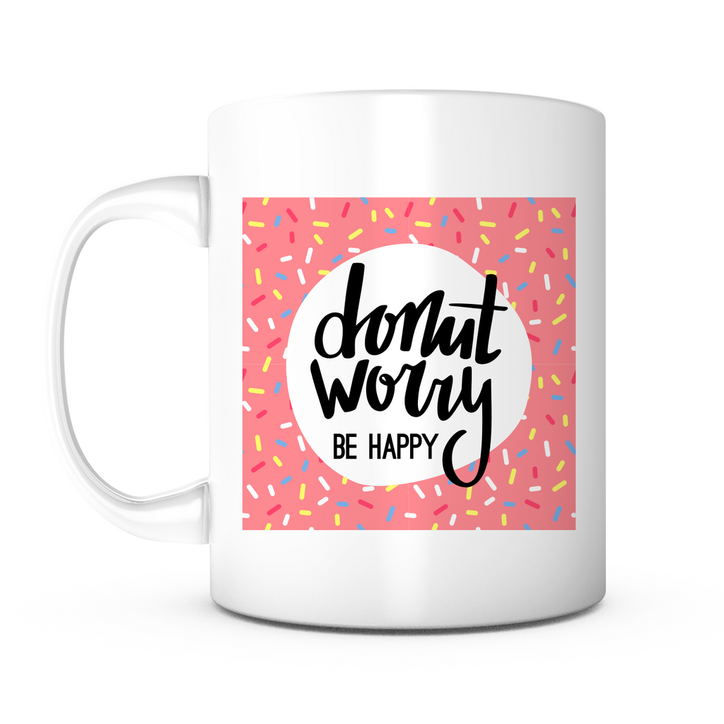 "Donut Worry Be Happy" Mug