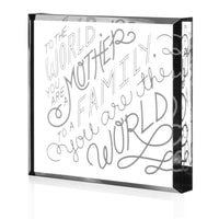 "You Are A Mother" Crystal Paperweight