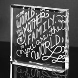 "You Are A Mother" Crystal Paperweight