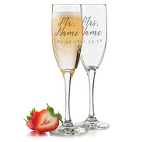 Custom Engraved Champagne Glass (2 pcs a set)