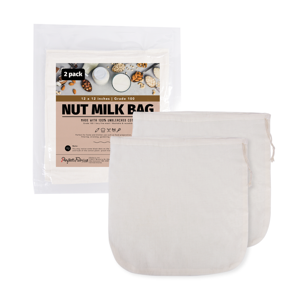 Nut Milk Bag 12"x12" (2 Pieces)