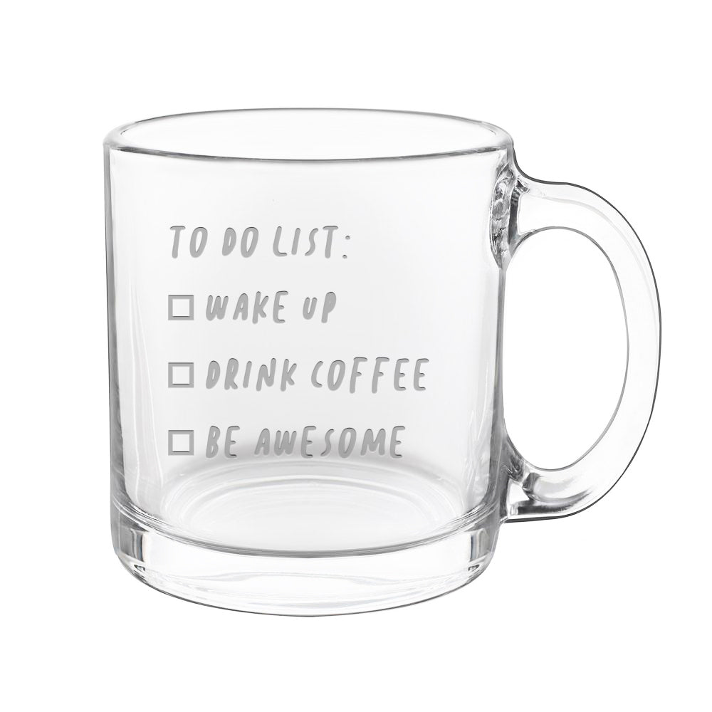 "To Do List" Glass Mug