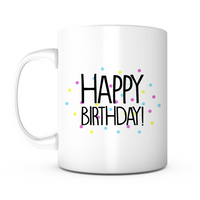 "Happy Birthday" Confetti Mug