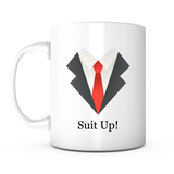 "Suit Up" Red Tie Mug