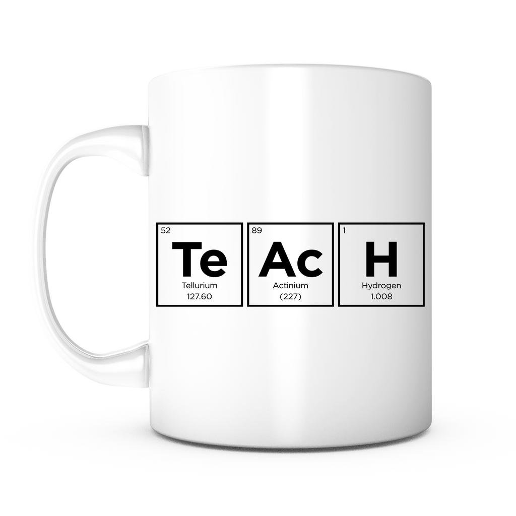 "TEACH" Periodic Table Mug