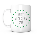 "Happy St. Patrick's Day" Clover Mug