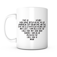 "For My 18-Year Old Son" Mug
