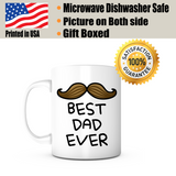 "Best Dad Ever" Moustache Mug