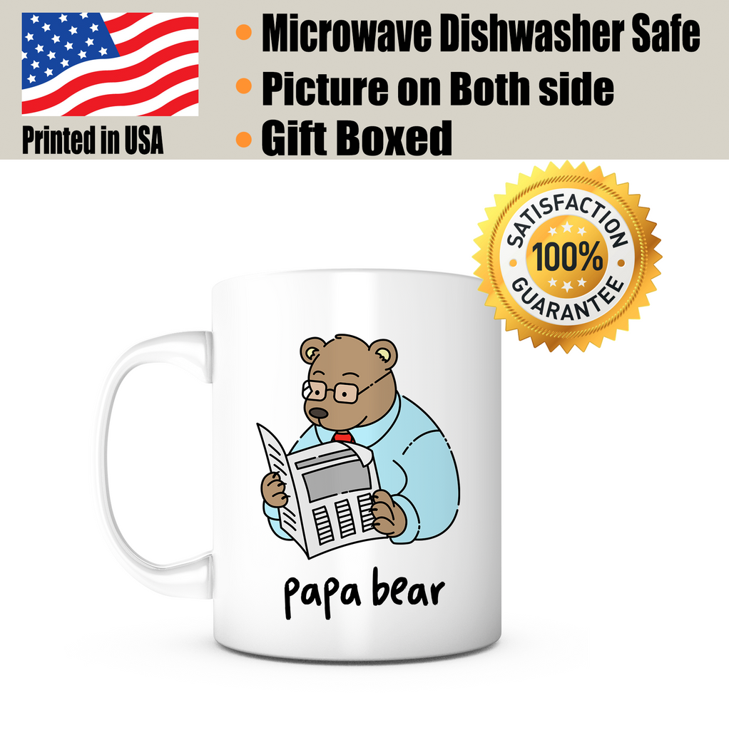 Papa Bear Design Camping Coffee Mug