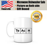 "TEACH" Periodic Table Mug