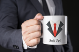 "Suit Up" Red Tie Mug