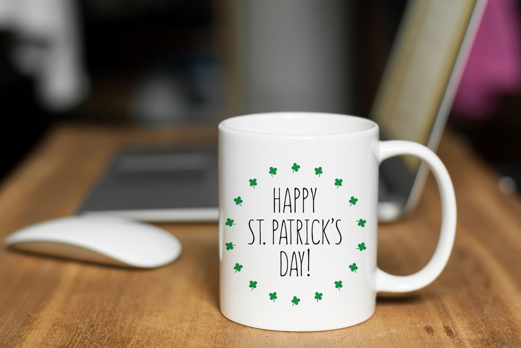 "Happy St. Patrick's Day" Clover Mug