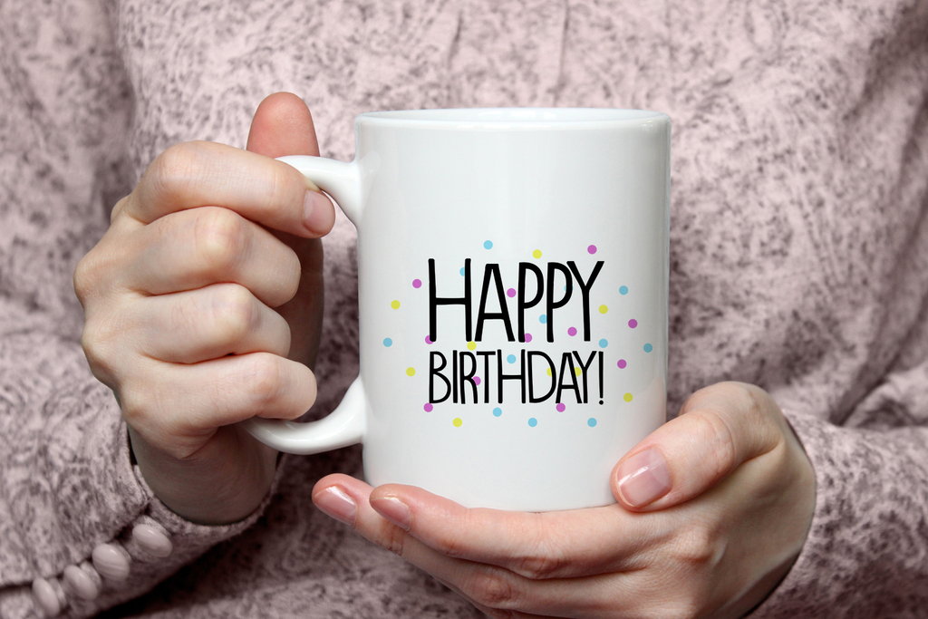 "Happy Birthday" Confetti Mug