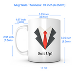 "Suit Up" Red Tie Mug