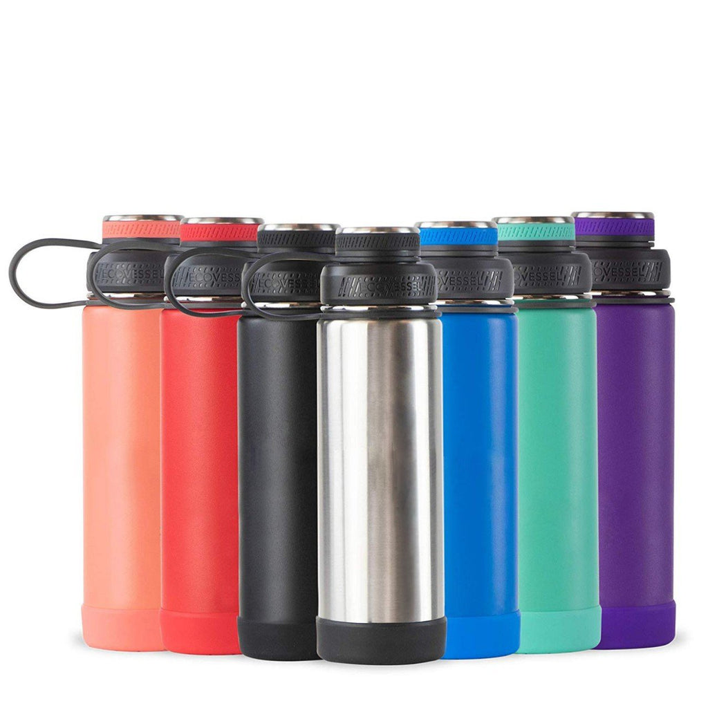 Vacuum Insulated Sports Water Bottle - THILY 32 oz Stainless Steel Leakproof Wide Mouth Metal Water Flask with Flip & Straw Lid, Reusable, BPA Free