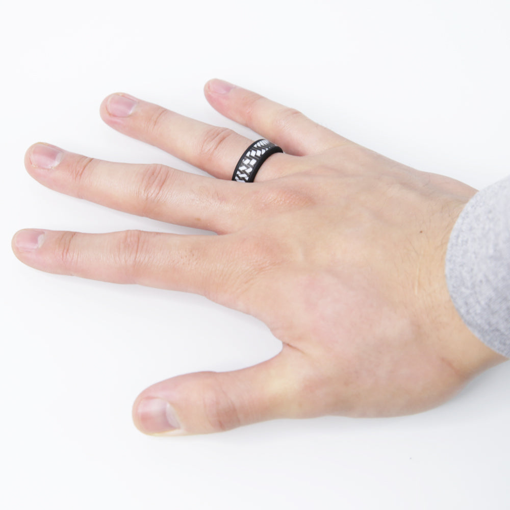 Wildfire Personalized Silicone Carbon Fiber Ring