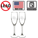 Custom Engraved Champagne Glass (2 pcs a set)