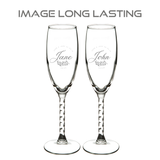 Custom Engraved Champagne Glass (2 pcs a set)