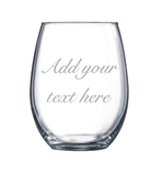 Personalized Stemless Wine Glass